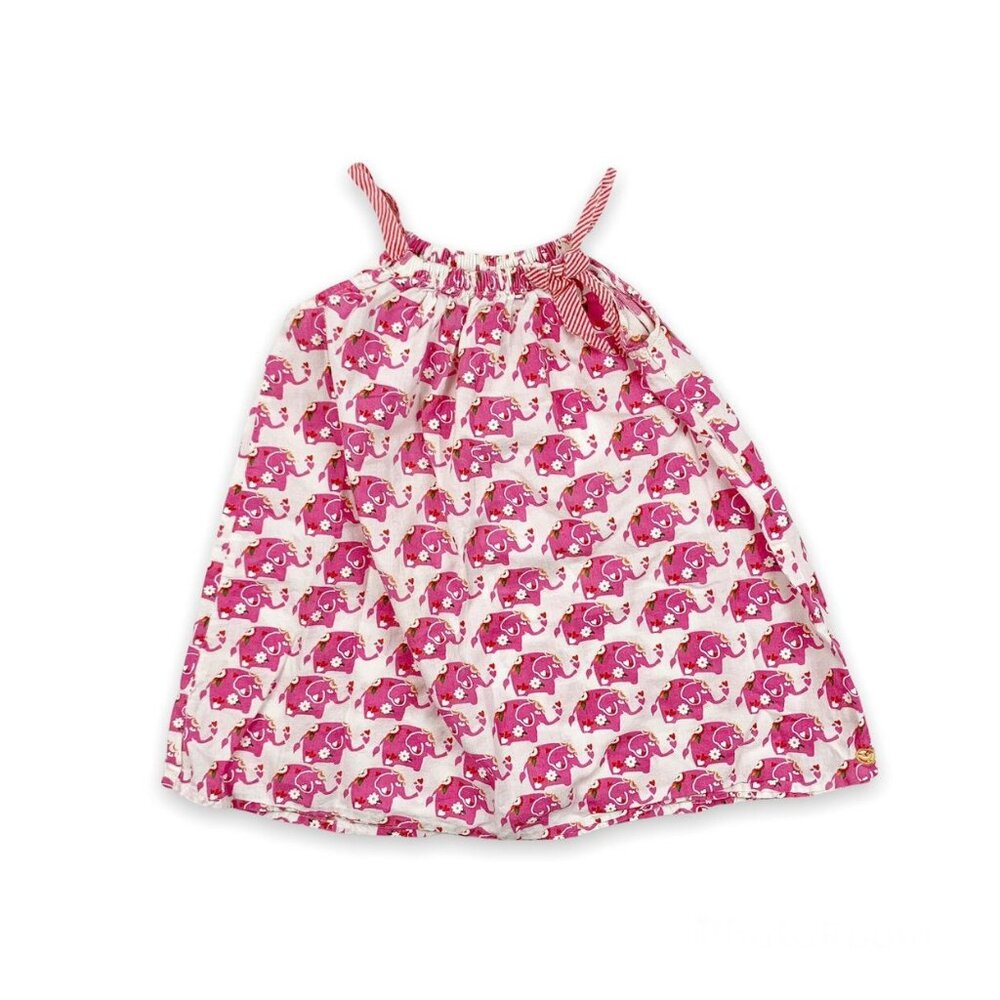 Happy By Pink Chicken Elephant Print Sundress